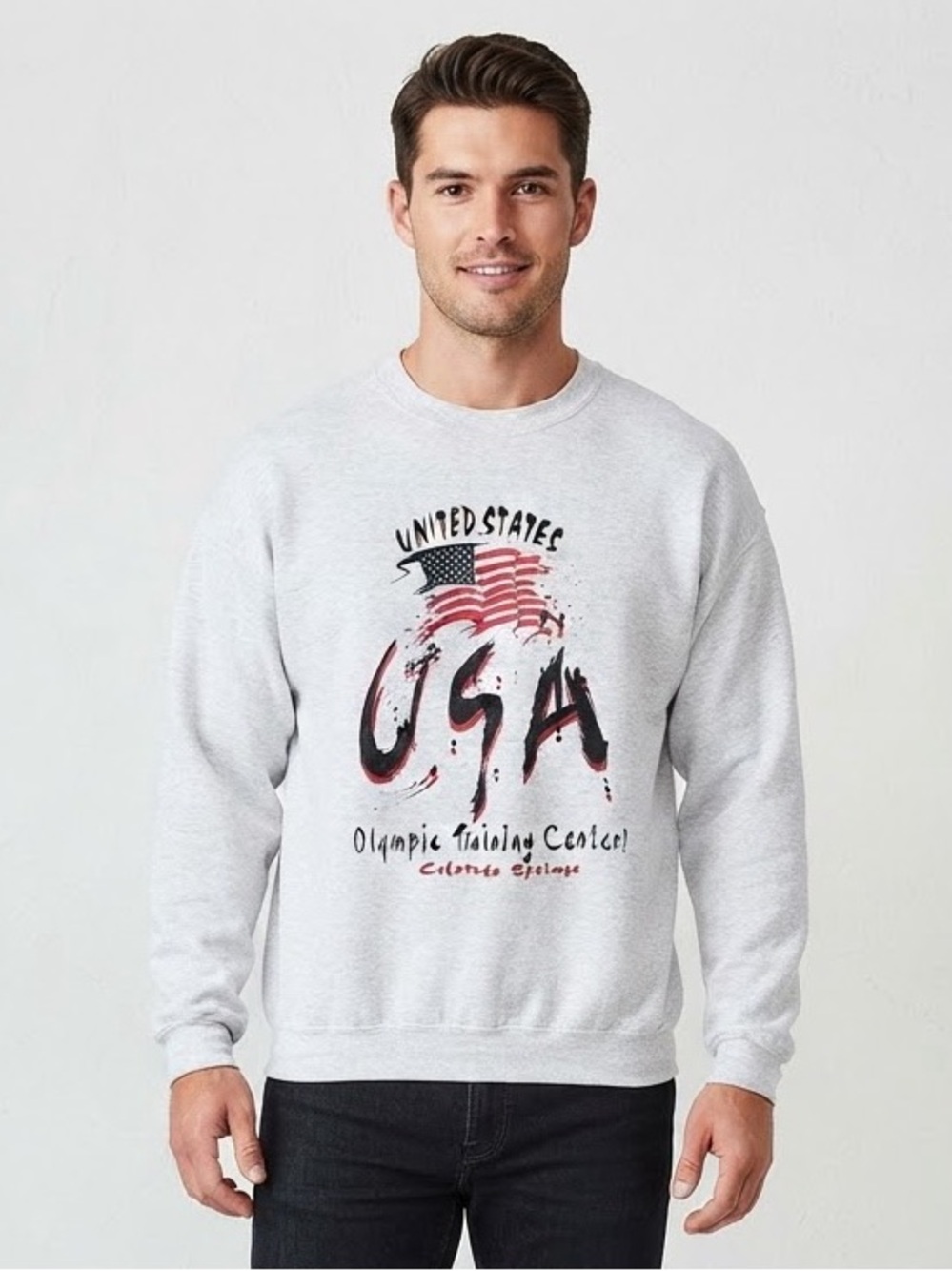 Vintage Hanes USA Olympic Training Center Crewneck Sweatshirt Large